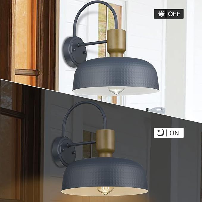 Outdoor Gooseneck Barn Light – Blue