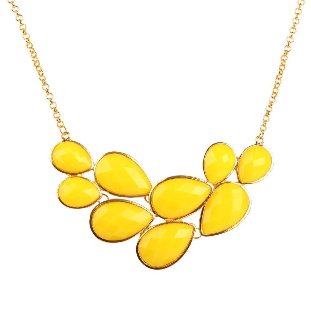 Jane Stone Fashion Statement Collar Necklace Vintage Openwork Bib Costume Jewelry