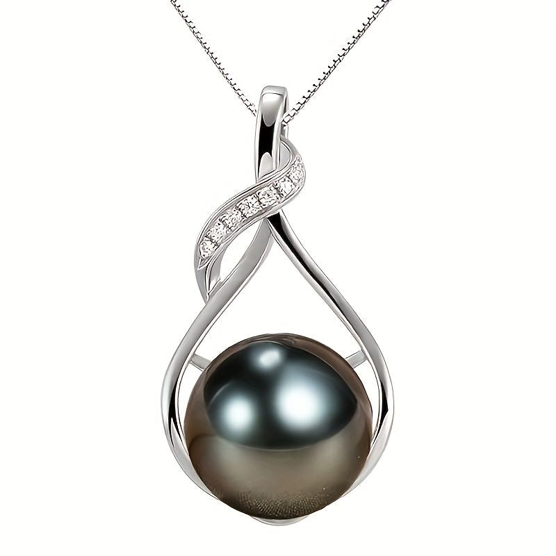 Lxalry Women's Handmade Tahitian-Black Pearl Necklace is the perfect gift for women for birthday, anniversary, Christmas gifts Wife--gift for wife Wedding birthday, anniversary jewelry-mom, girlfriend