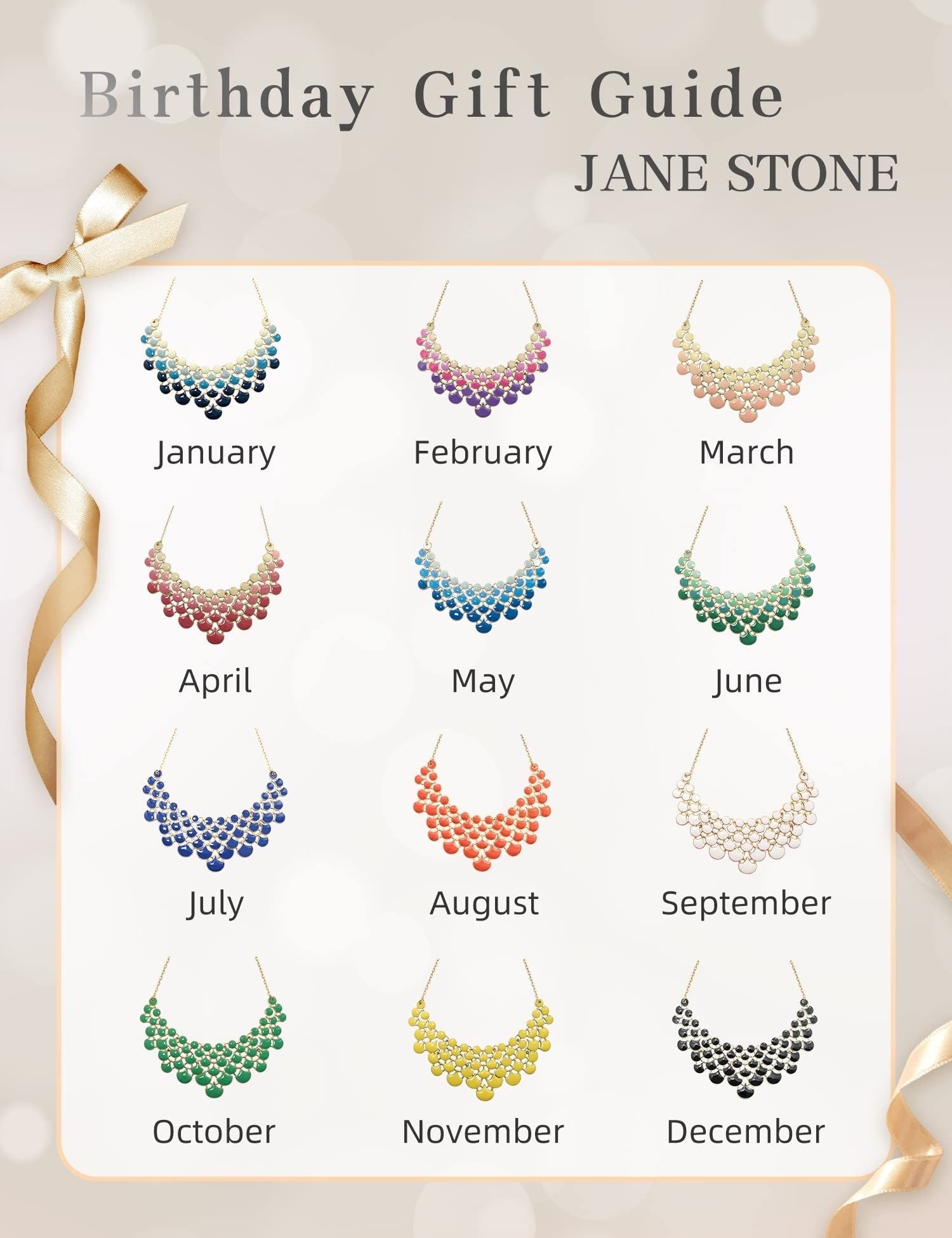 Jane Stone Fashion Statement Collar Necklace Vintage Openwork Bib Costume Jewelry