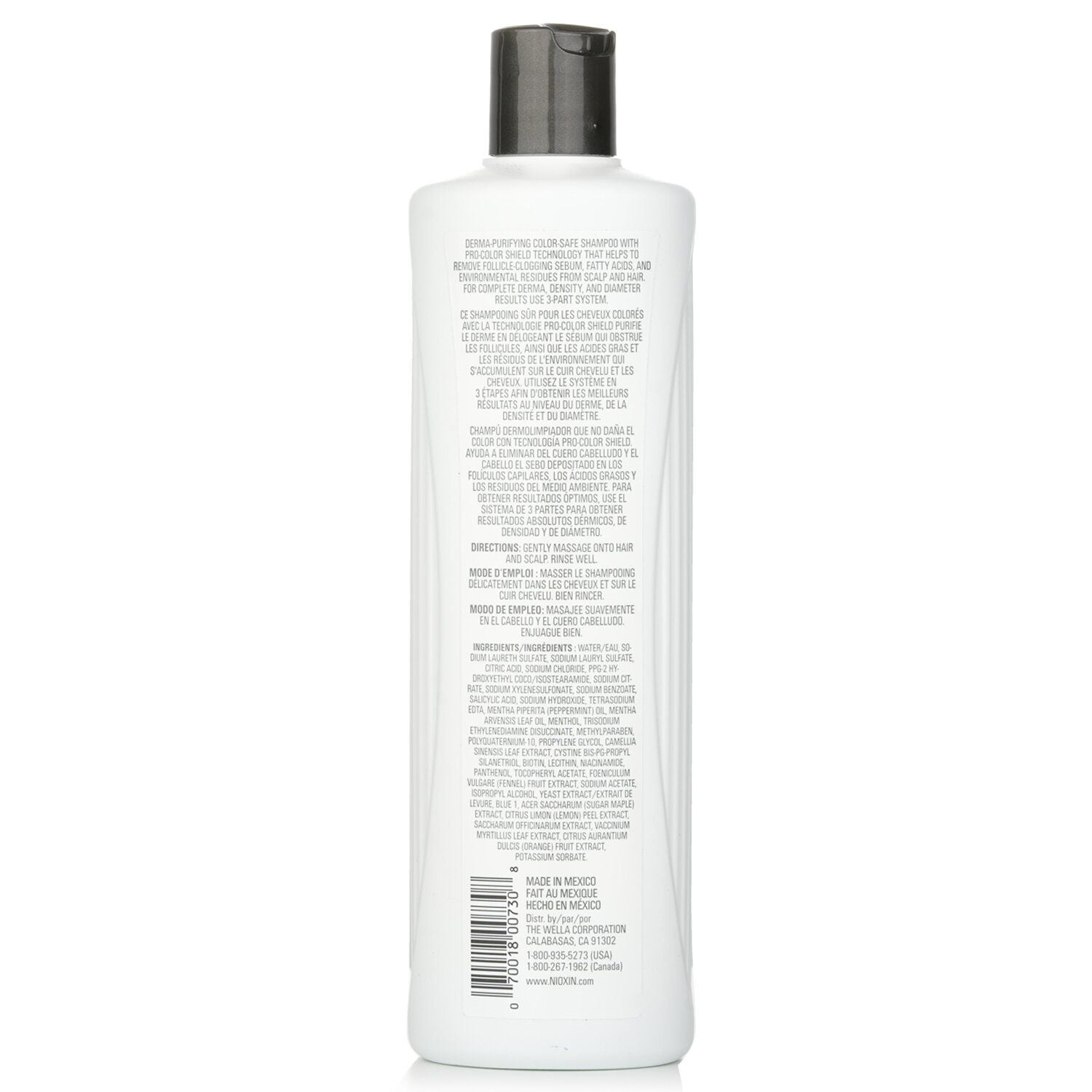 Derma Purifying System 3 Cleanser Shampoo (Colored Hair, Light Thinning, Color Safe)