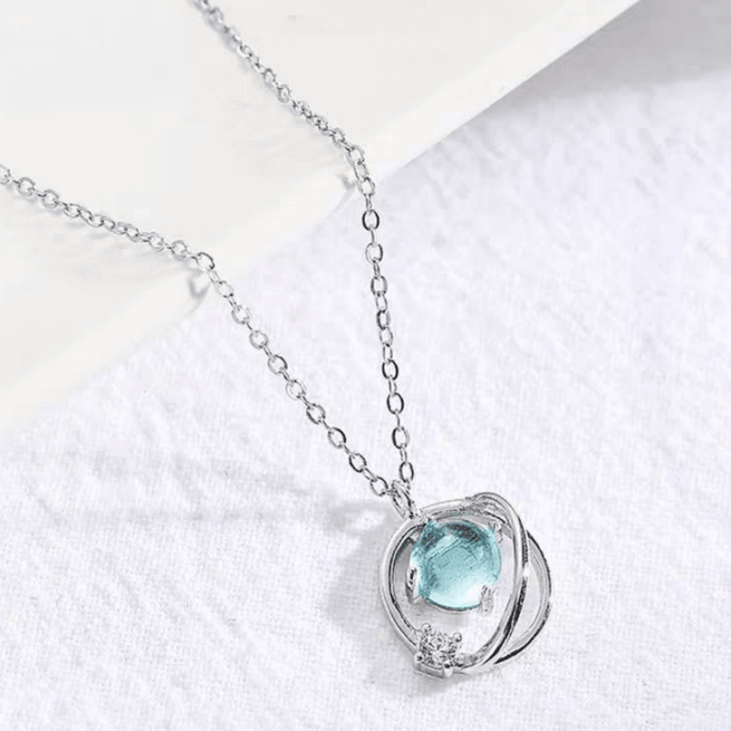 Aurora Fantasy Planet Necklace Female Student Good Friend Korean Version Simple Clavicle Chain Girlfriends A Pair Of Birthday Gifts Female