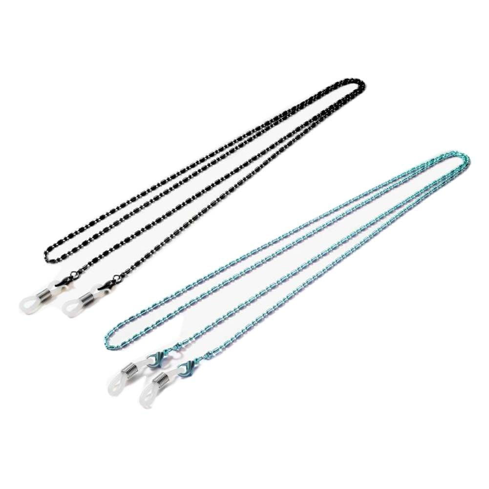 2 Pcs Vintage Random Color Metal Eyeglass Chain Multipurpose Reading Glasses Chain Necklace String Sunglasses Neck Strap Lanyard