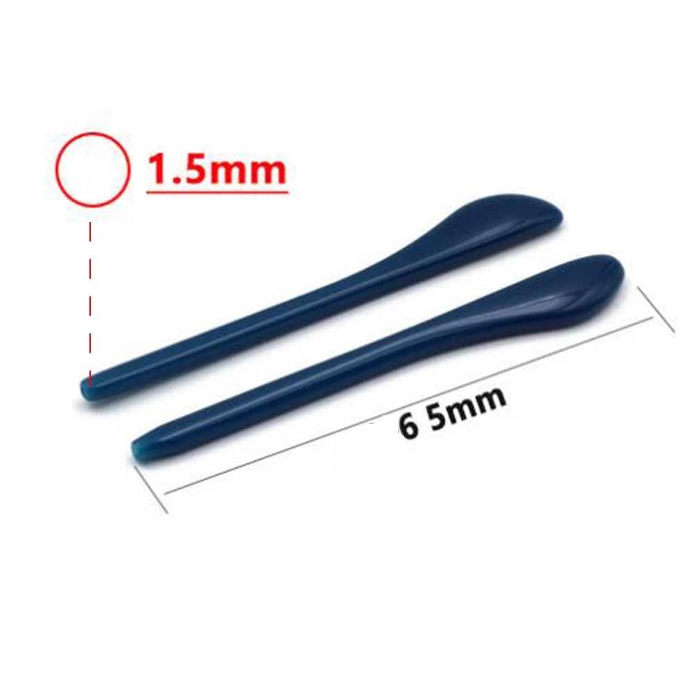 3 Pairs Eyeglass End Tips Ear Sock Pieces Tube Sleeve Glasses Replacement Tips for Thin Metal Eyeglass Legs,Blue