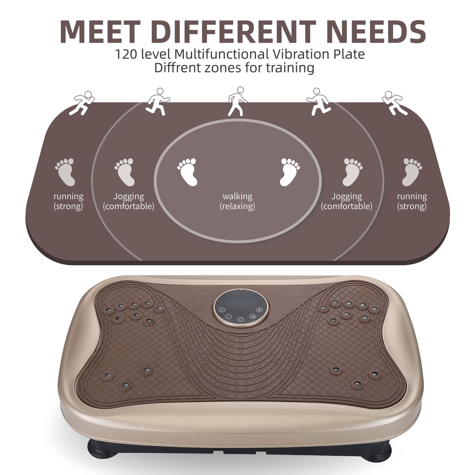 Vibration Plate Fitness Platform Whole Body Exercise Machine with 120 Speed Levels, Lymphatic Drainage, Fat Burning, and Weight Loss, Perfect for Women, Men, and Home Gym exercise