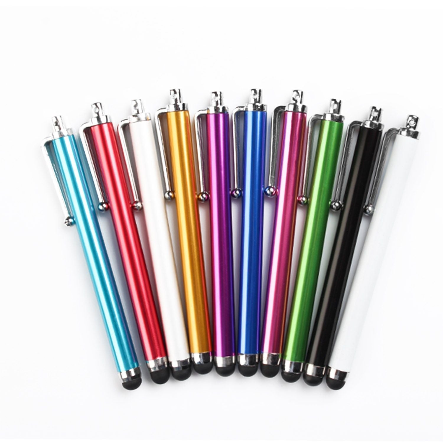 Premium 10-Piece Stylus Pen Set for Capacitive Touch Devices - Ideal for Tablets and Smartphones