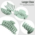 6 Pack Big Claw Clips 4.3 Inch Giant Matte Hair Claw Clips For Women and Girls 6 Color Large Jaw Hair Clips Strong Hold