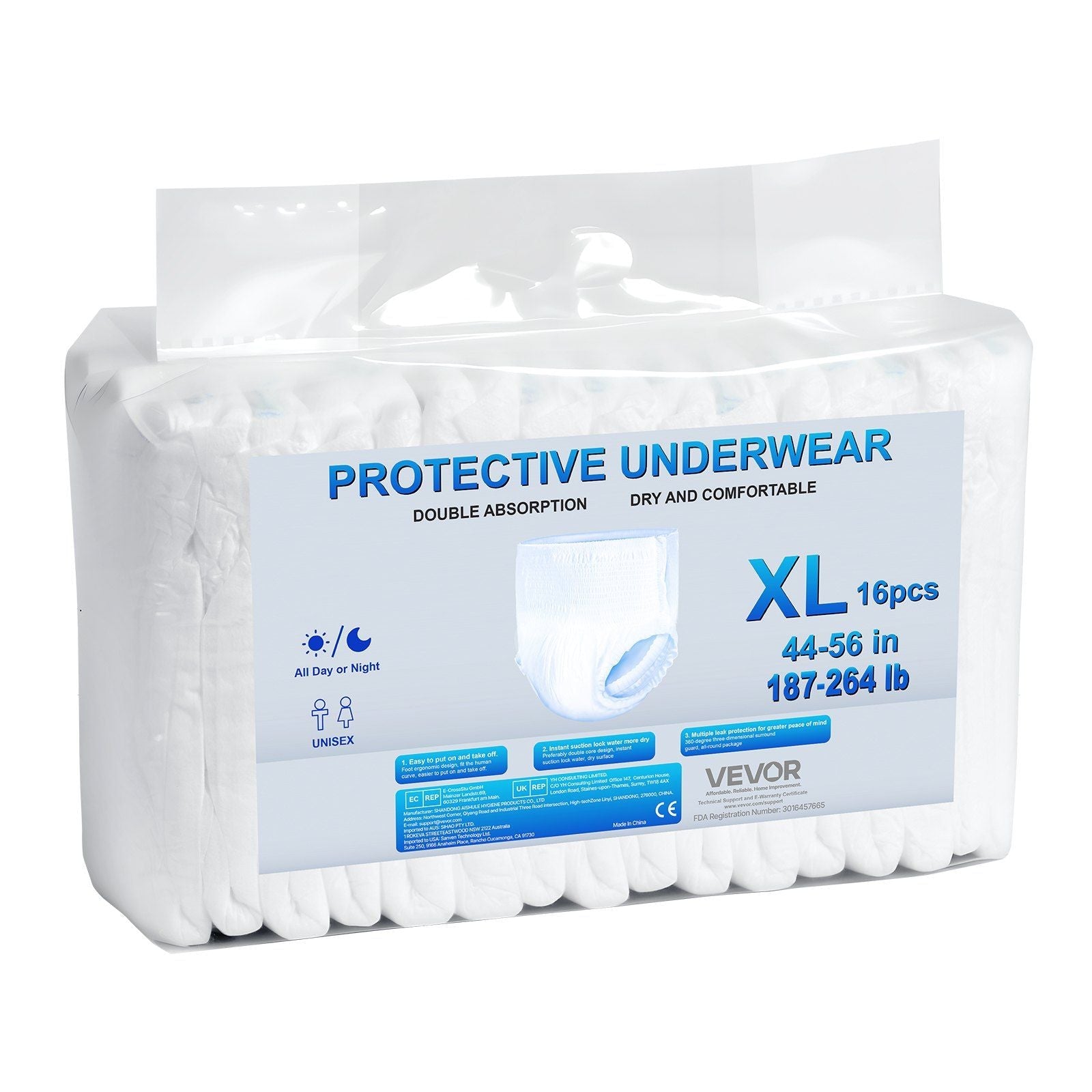 Adult Incontinence Underwear Protective Underwear for Men & Women XL Size