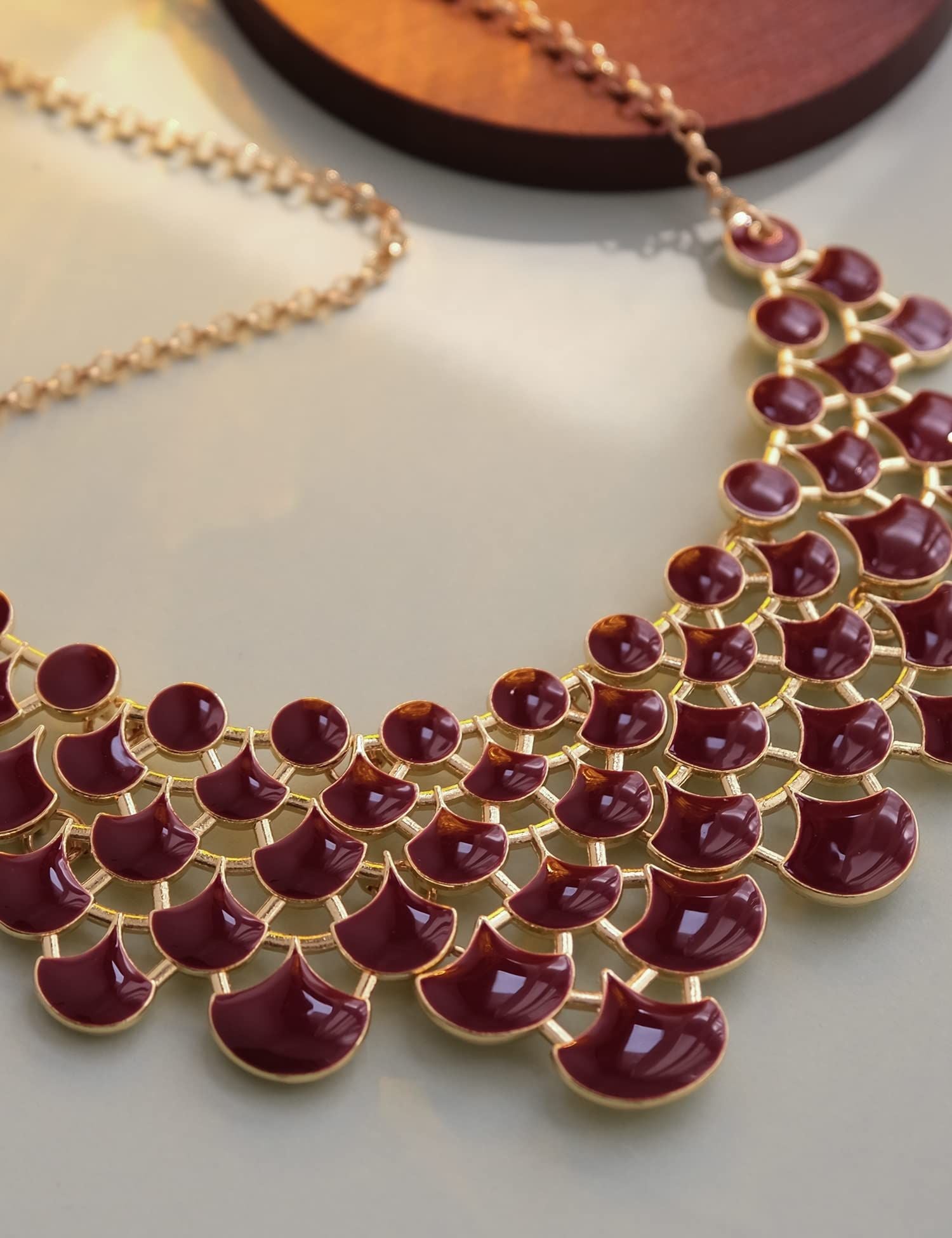 Jane Stone Fashion Statement Collar Necklace Vintage Openwork Bib Costume Jewelry