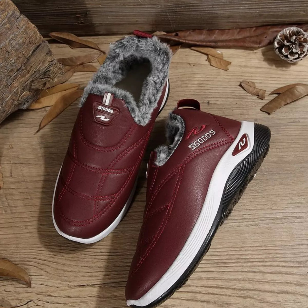 Plush Round Toe Platform Shoes