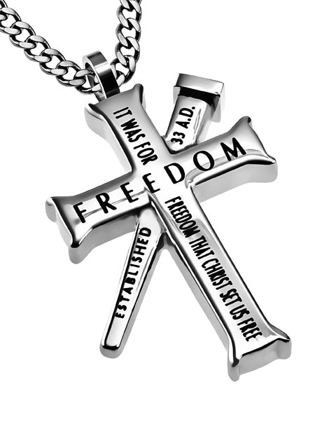 Established Silver Cross Necklace