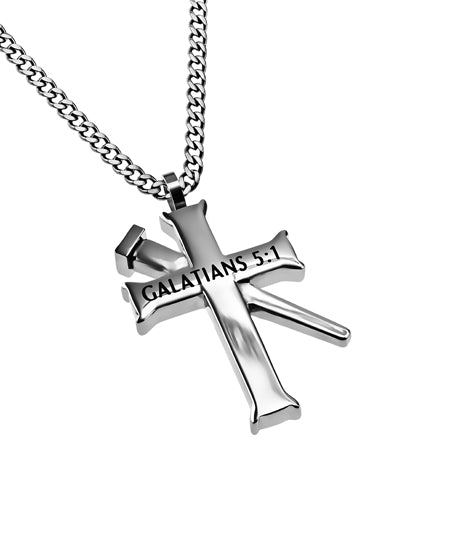 Established Silver Cross Necklace