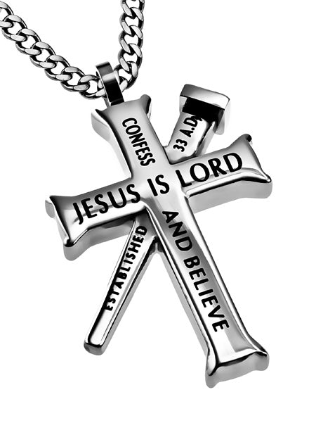 Established Silver Cross Necklace