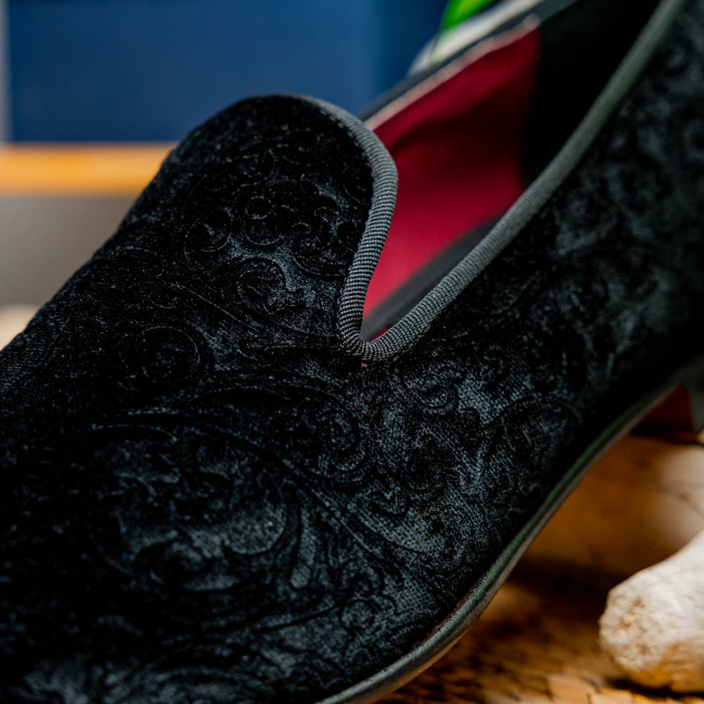 10-520-BLK FORMAL II Velvet Tuxedo Shoe, Black