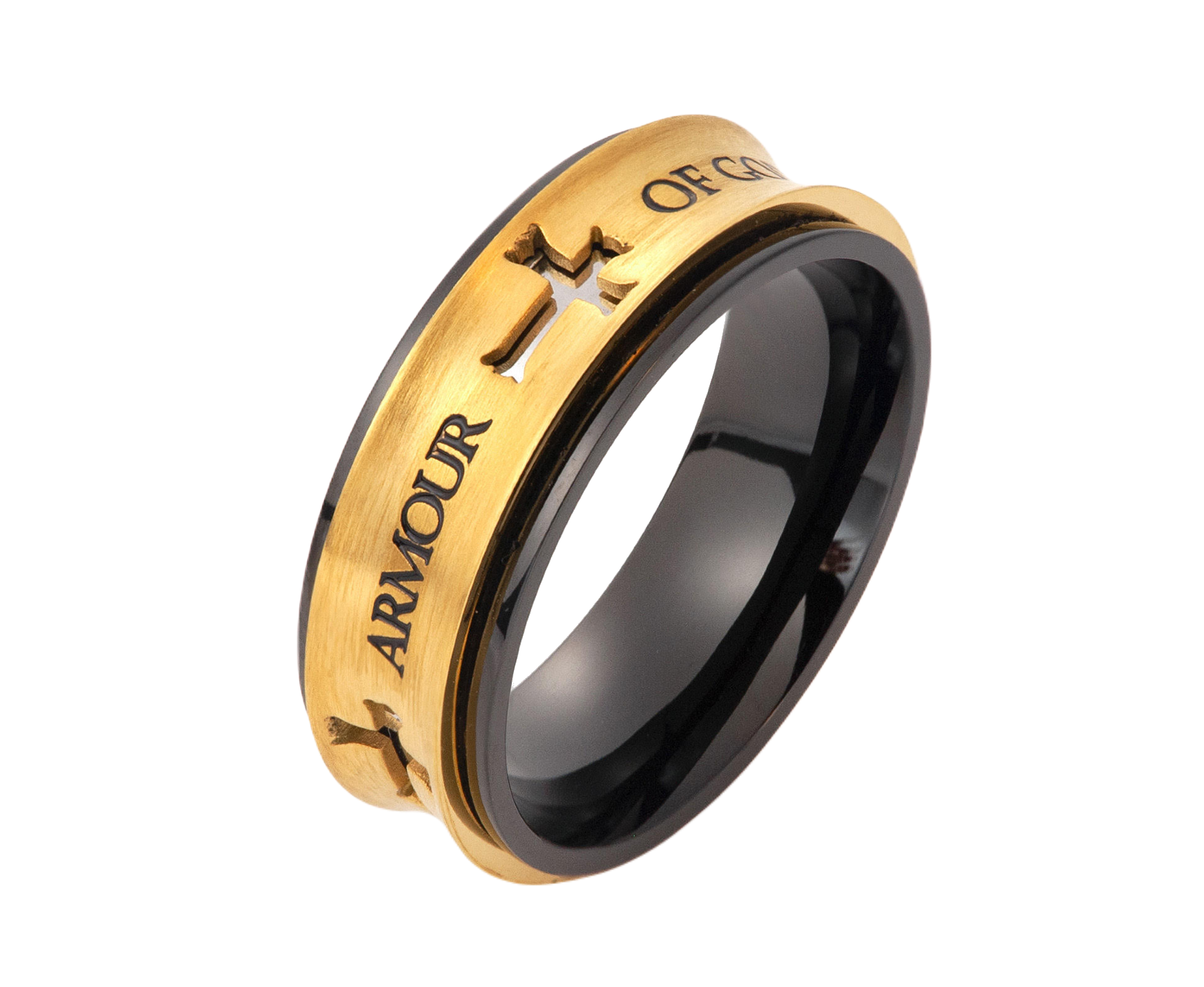 Four Cross Spinner Ring