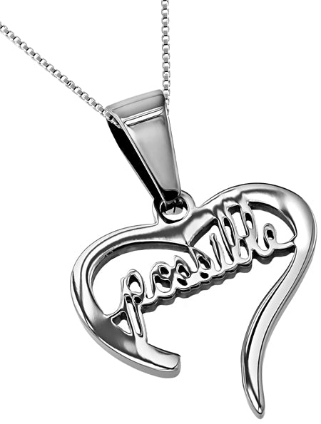 Handwriting Heart Necklace
