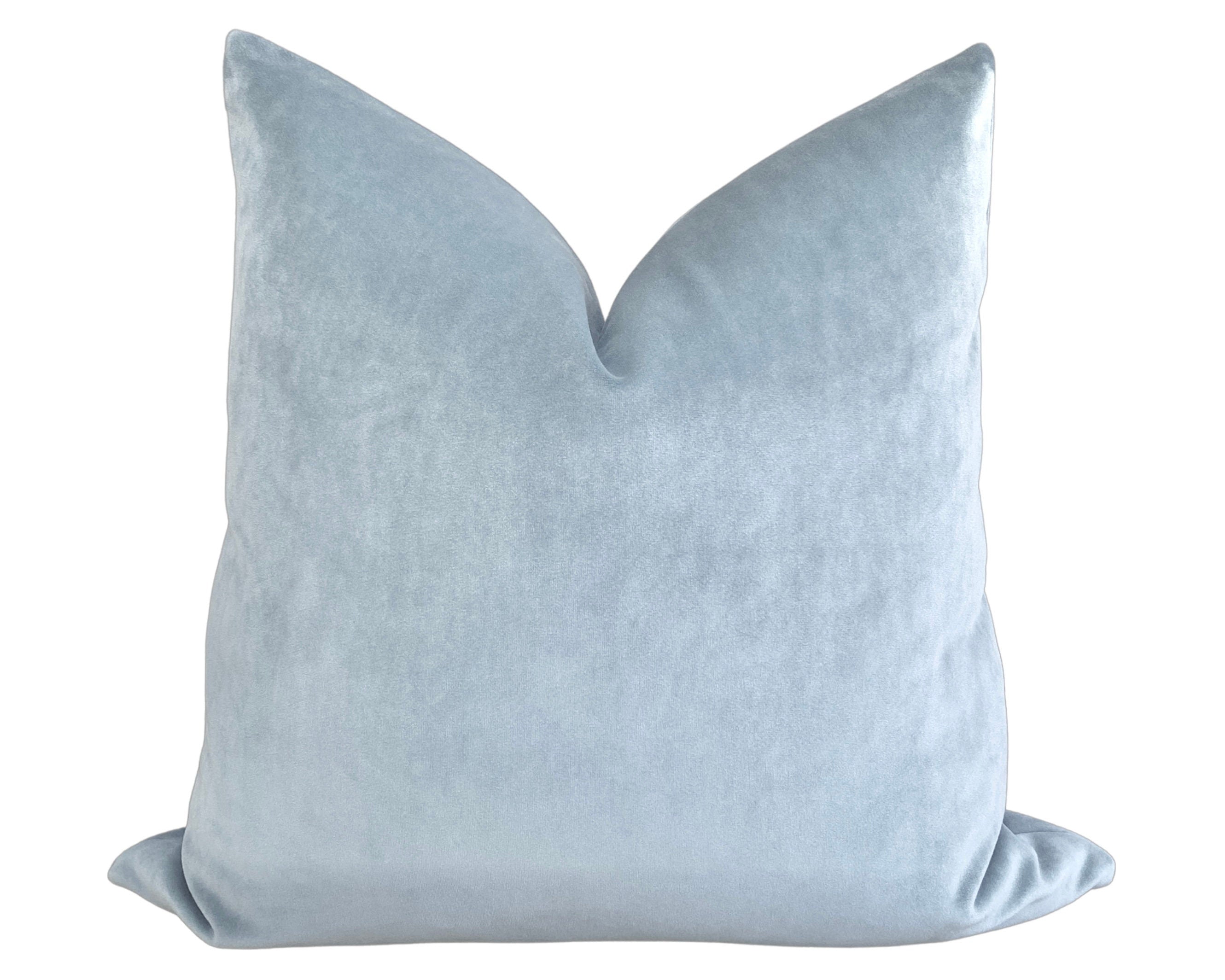 Plush Velvet Pillow Cover - Spa Blue