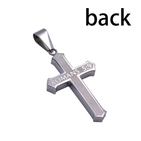 Inlay Cross Necklace