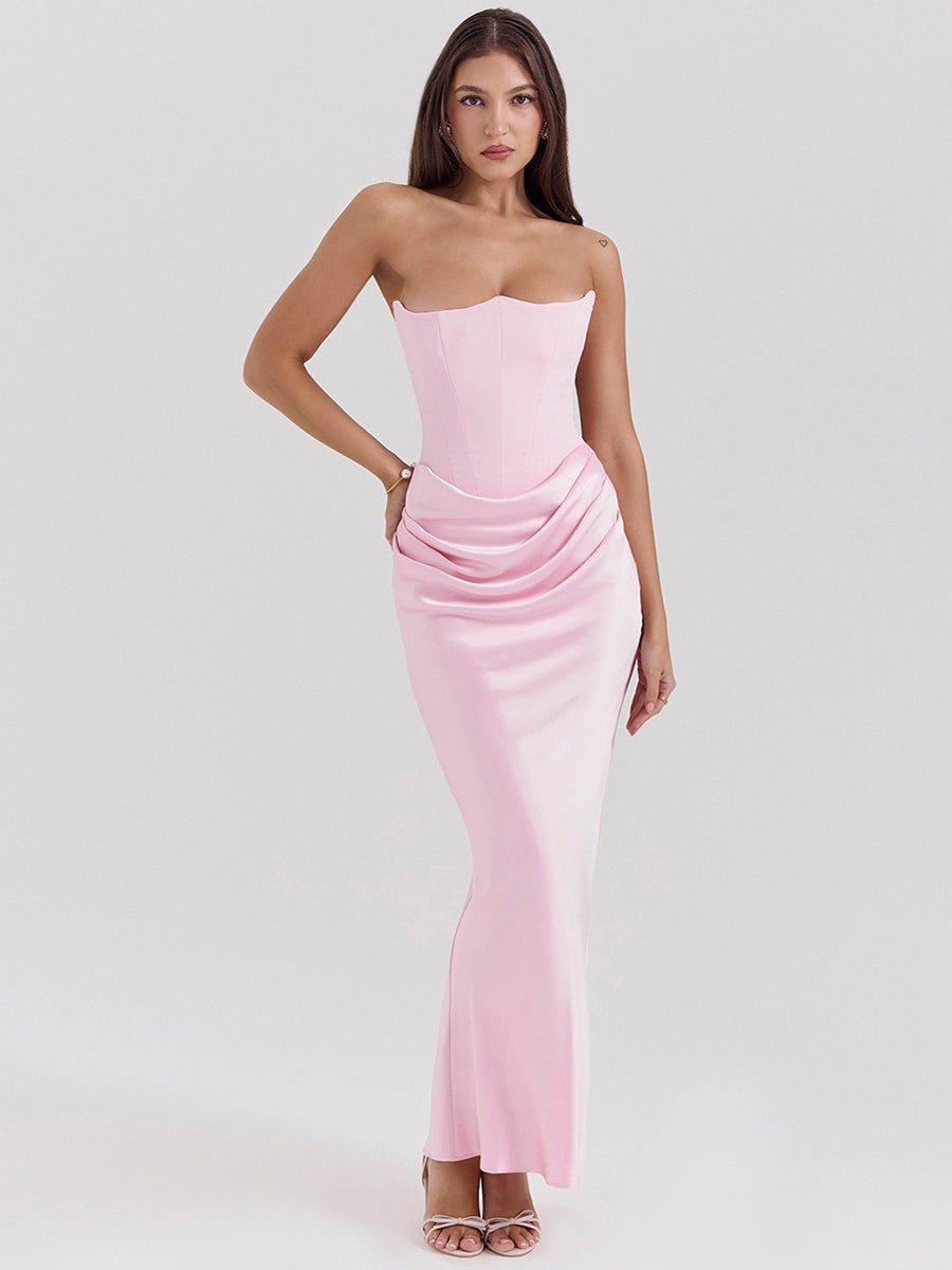 Isaiah Slim Tube Top Long Dress