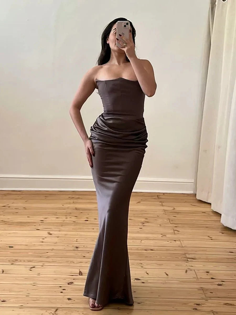 Isaiah Slim Tube Top Long Dress