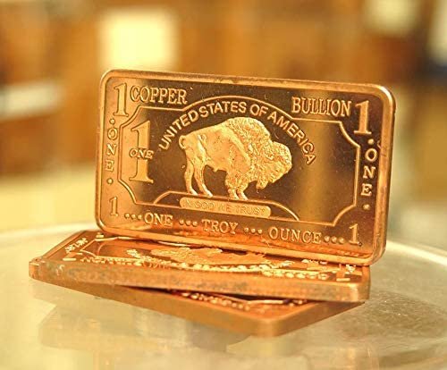 1 oz One Troy Ounce USA American Buffalo .999 Fine Copper Bullion Bar Ingot Cu Element CMCMINT