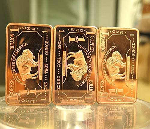 1 oz One Troy Ounce USA American Buffalo .999 Fine Copper Bullion Bar Ingot Cu Element CMCMINT