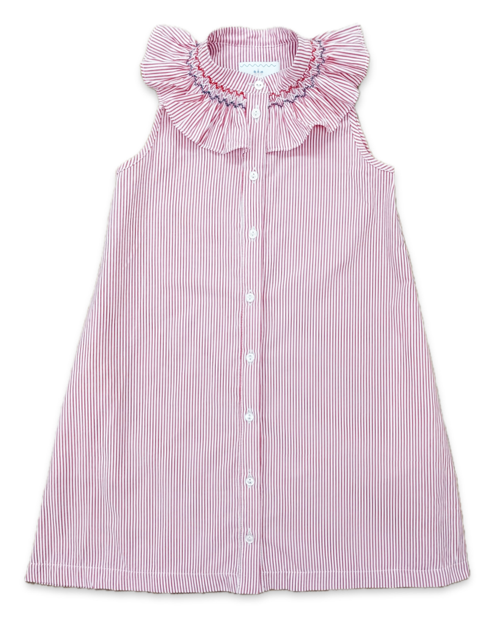 Molly Anne Dress in Red Seersucker