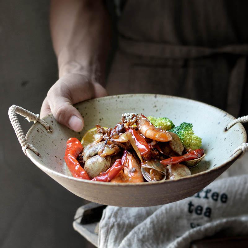 Hand-made Japanese Style Plates And Bowls