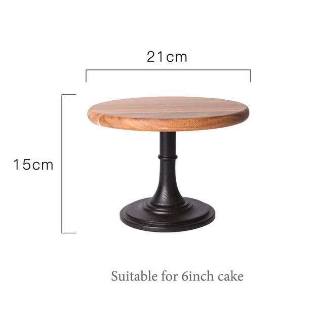 Tall European Wooden Cake Tray