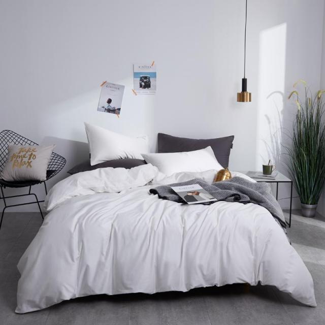 White Grace Silk Duvet Cover Set (Premium Egyptian Cotton) 600TC