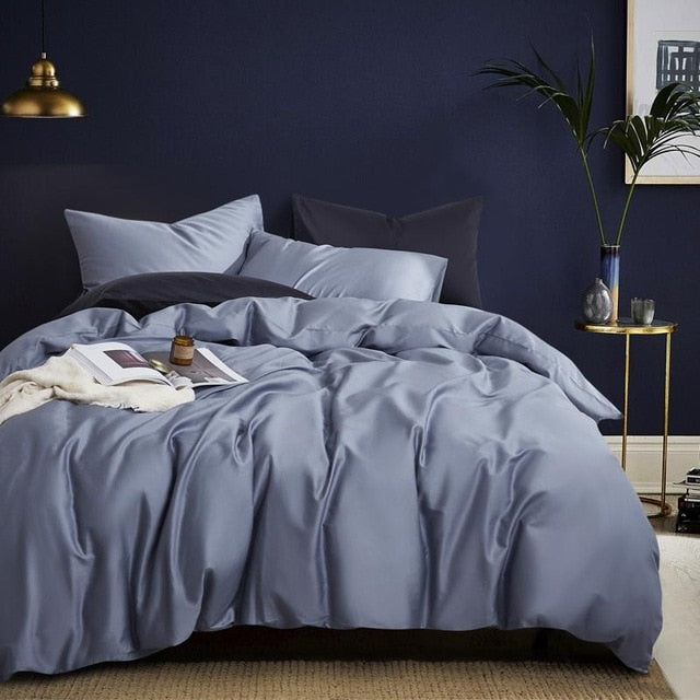Florentine Grace Silk Duvet Cover Set (Premium Egyptian Cotton) 600TC