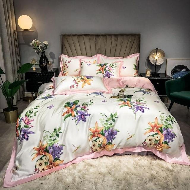 Blossom Duvet Cover Set (Eucalyptus Lyocell)