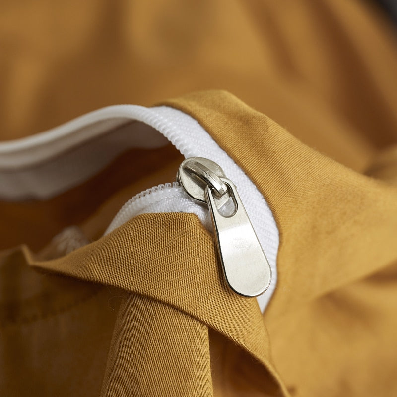 Butterscotch Grace Silk Duvet Cover Set (Premium Egyptian Cotton) 600TC