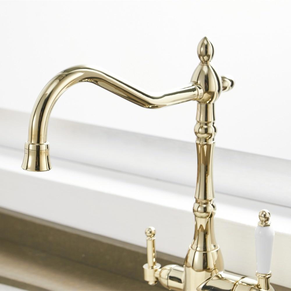 Isaac Single-Hole Dual-Handle Kitchen Sink Faucet