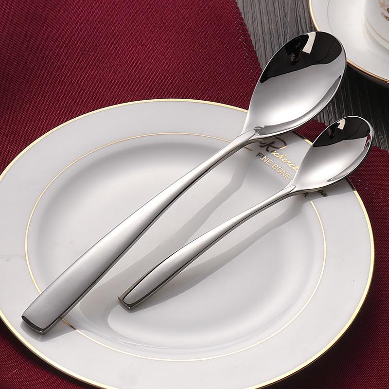Talia Shiny Silver Flatware 24-Piece Set