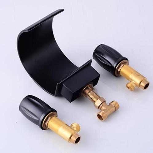 James Three-Hole Dual-Handle Bathroom Faucet