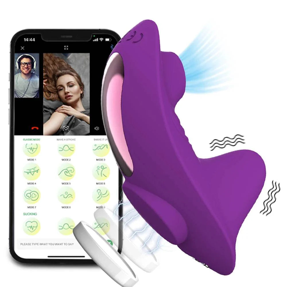 App Vibrator Bluetooth Remote Control Sucker (Colors)