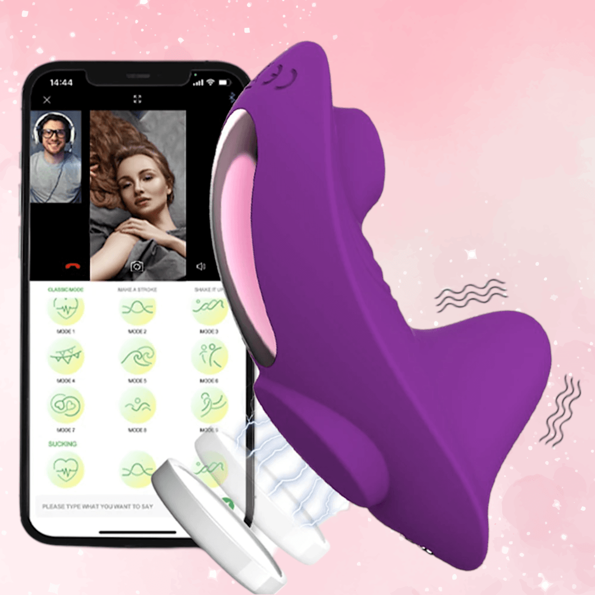 App Vibrator Bluetooth Remote Control Sucker (Colors)