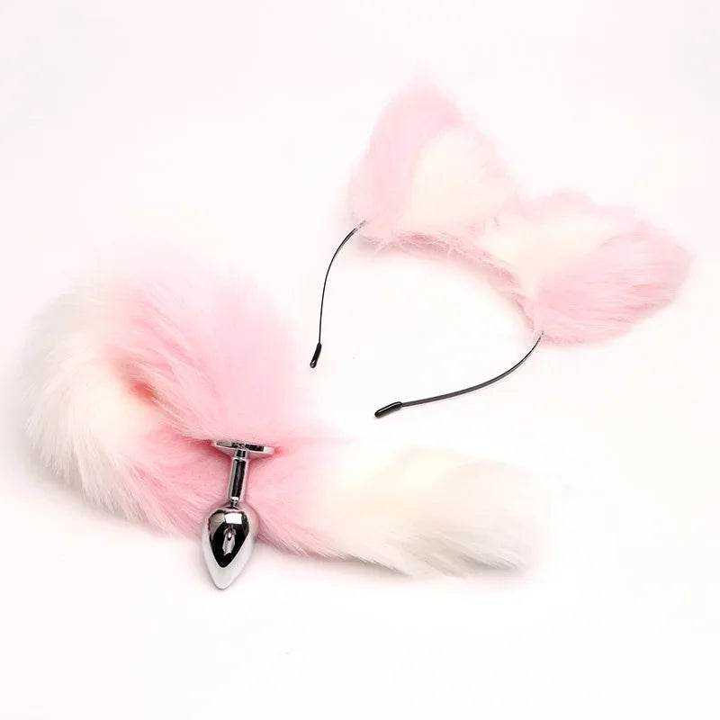 40cm Kawaii Plush Ears & Tail Set (Colors)