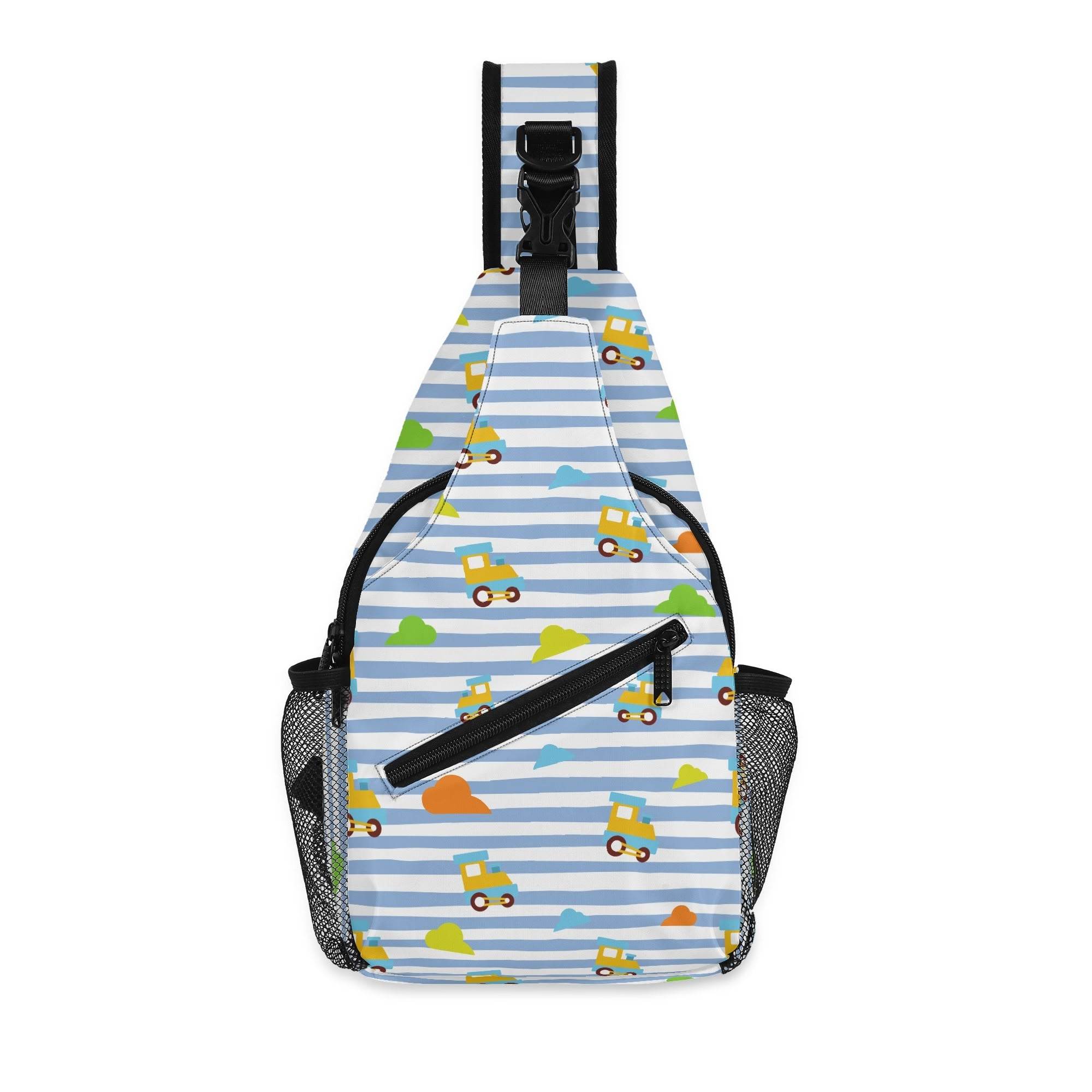 Choo-Choo Stripes Unisex Crossbody Bag