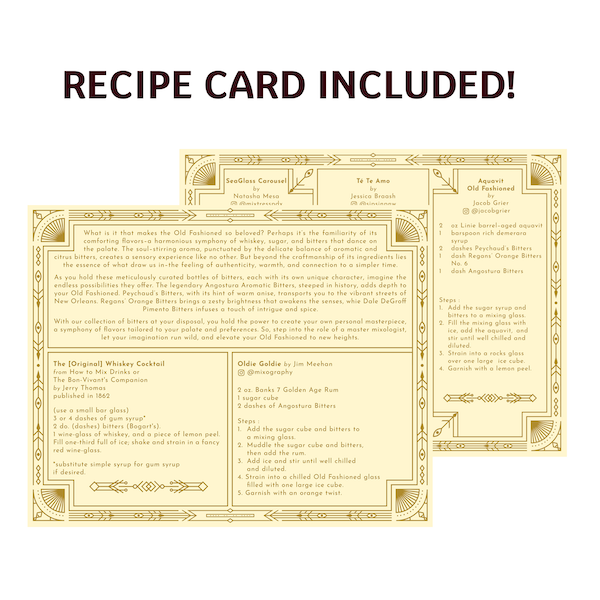 COCKTAILIER Gift Set Bitters for Old Fashioned Cocktails