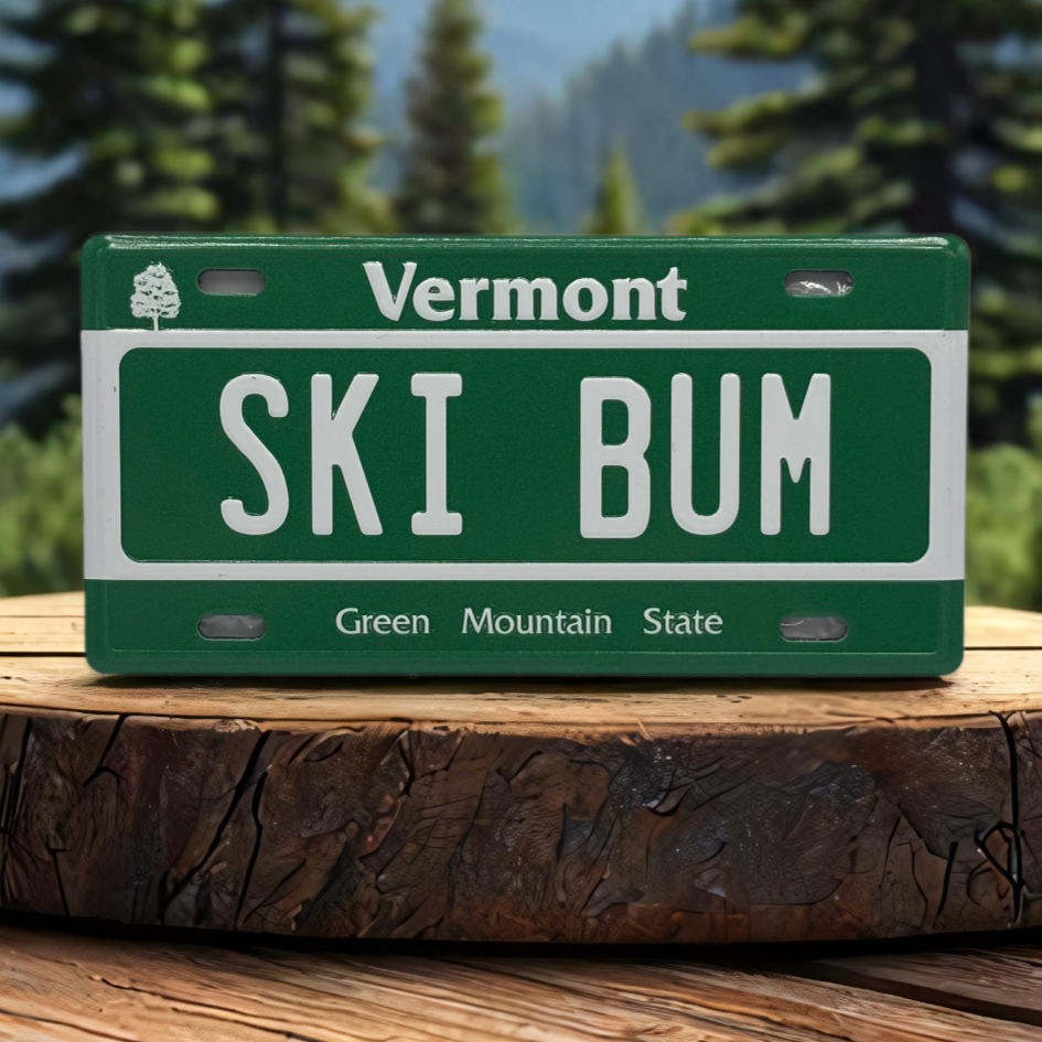 SKI BUM - Vermont License Plate Magnet