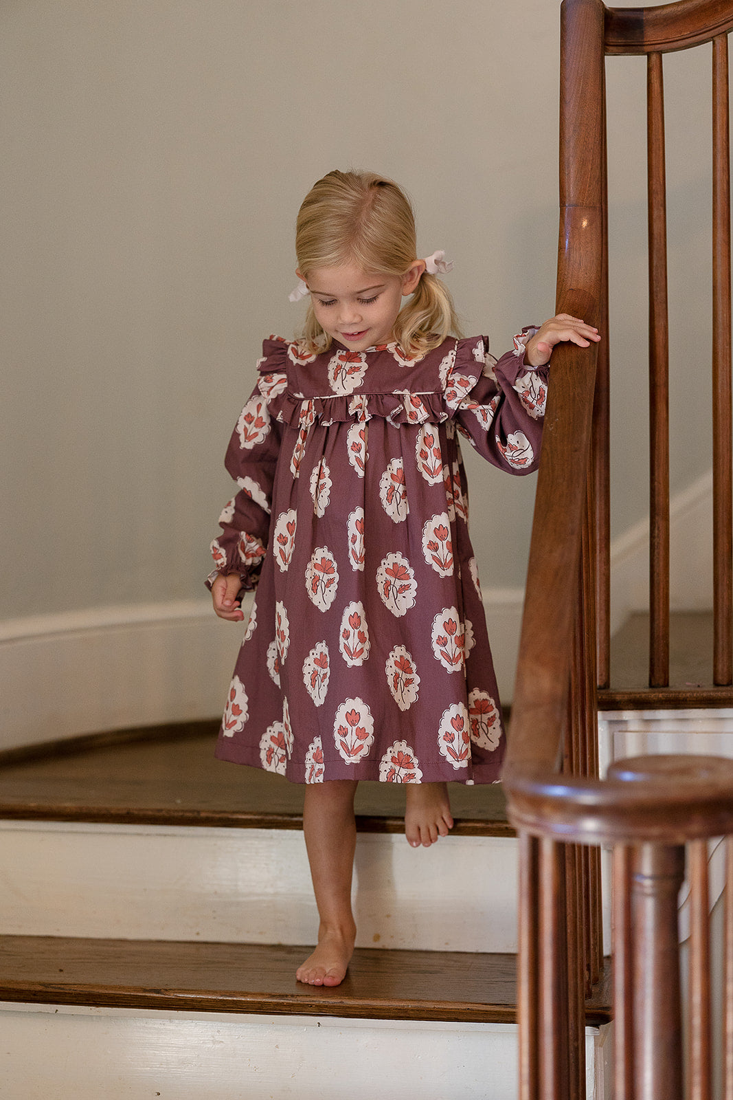 Britta Dress in Intaglio Maroon