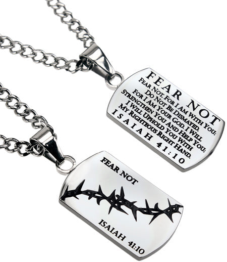 Crown of Thorns Dog Tag Necklace